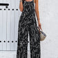 Abstract Wide Leg Jumpsuit