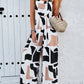 Abstract Wide Leg Jumpsuit