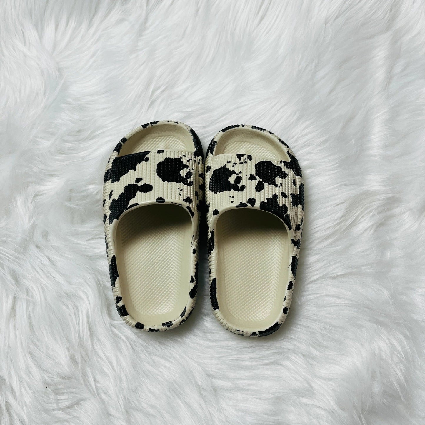 Adult and Kid Cow Thick Sole Slippers