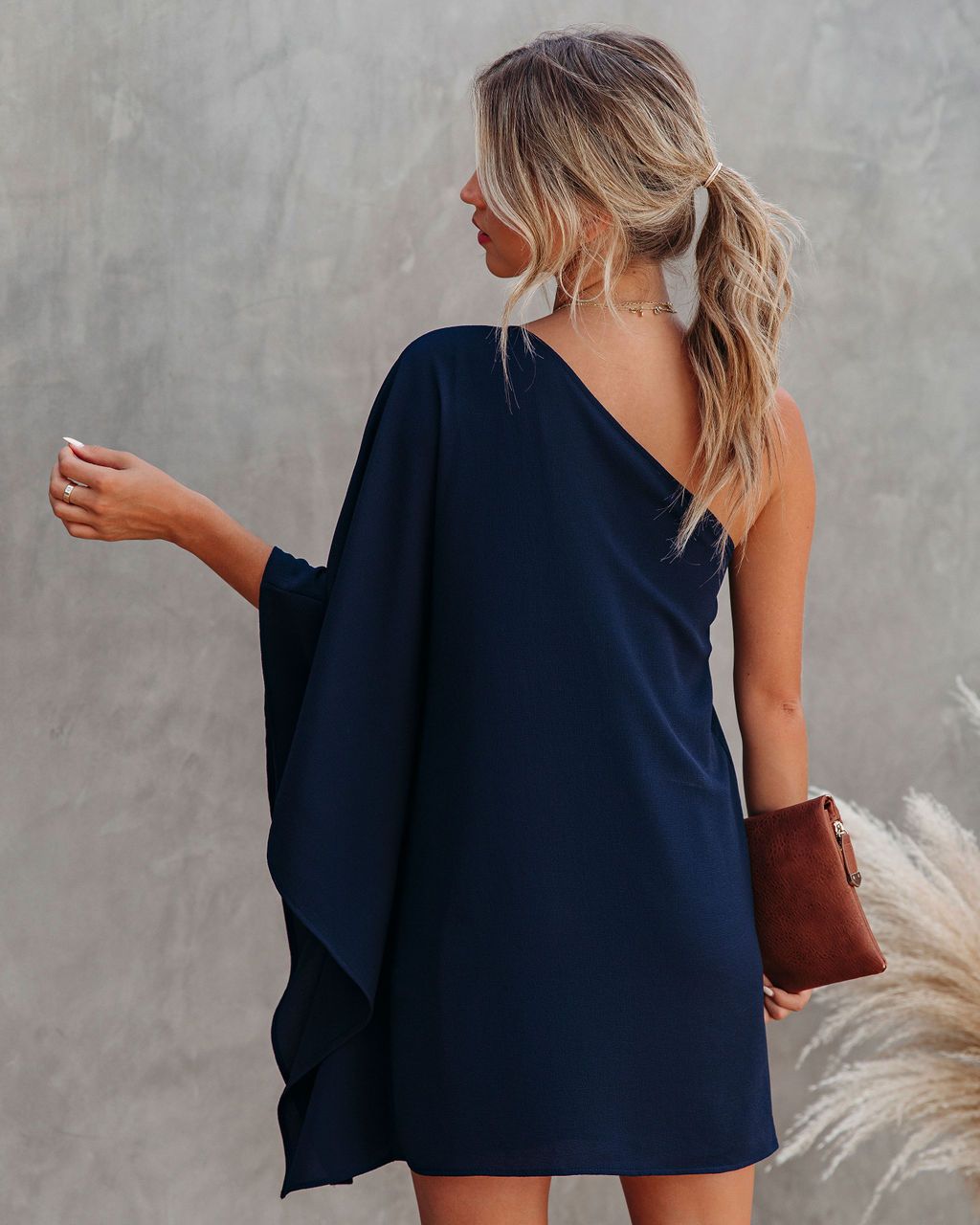 One Shoulder Loose Dress-10 Colors