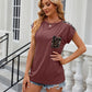 Leopard Print Pocket T-shirt