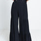 Boho Strappy Elastic Waist Wide Leg Pants