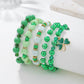 Clover Green 5 Beads Bracelet