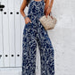 Abstract Wide Leg Jumpsuit