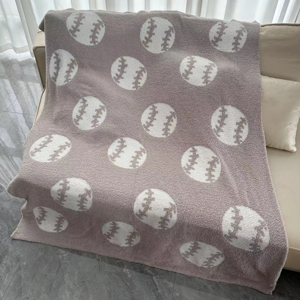 Baseball Half Fleece Blanket