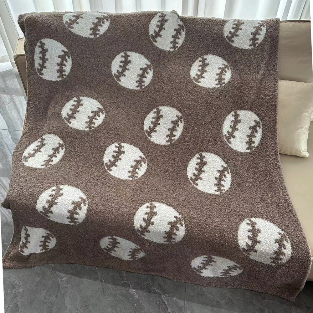 Baseball Half Fleece Blanket