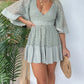 Lace Patchwork Bat Sleeve Dress