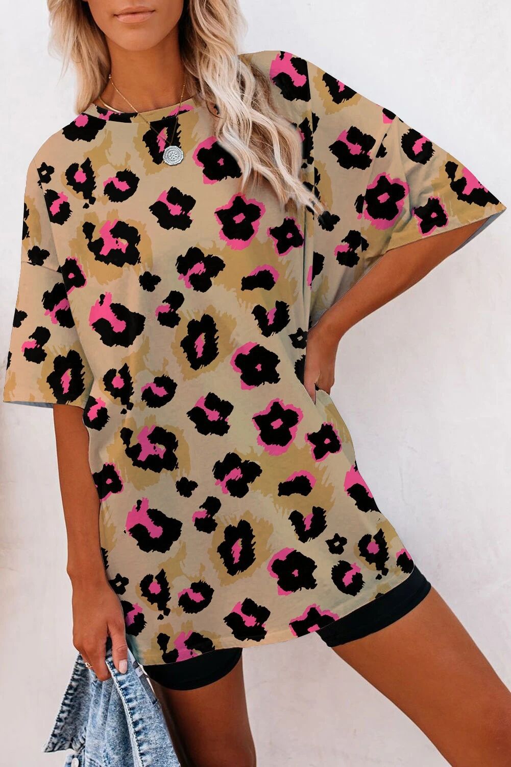 Oversized Leopard Print T-shirt