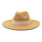 Flat Brim Straight Brim Jazz Hat