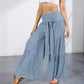 Boho Strappy Elastic Waist Wide Leg Pants