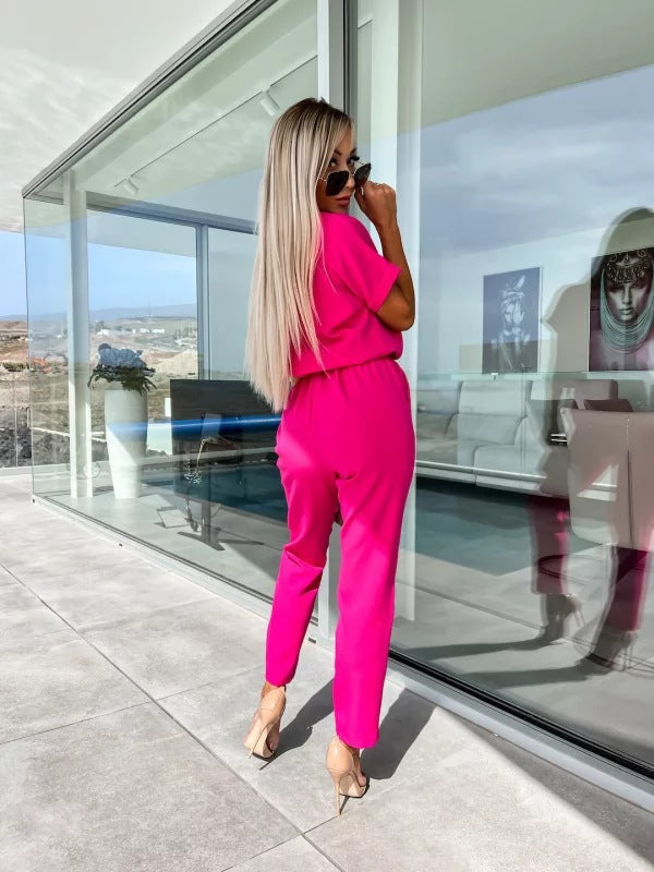 Elegant Solid Color Jumpsuit