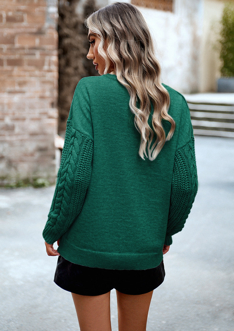 Crew Neck Textured Cozy Sweater