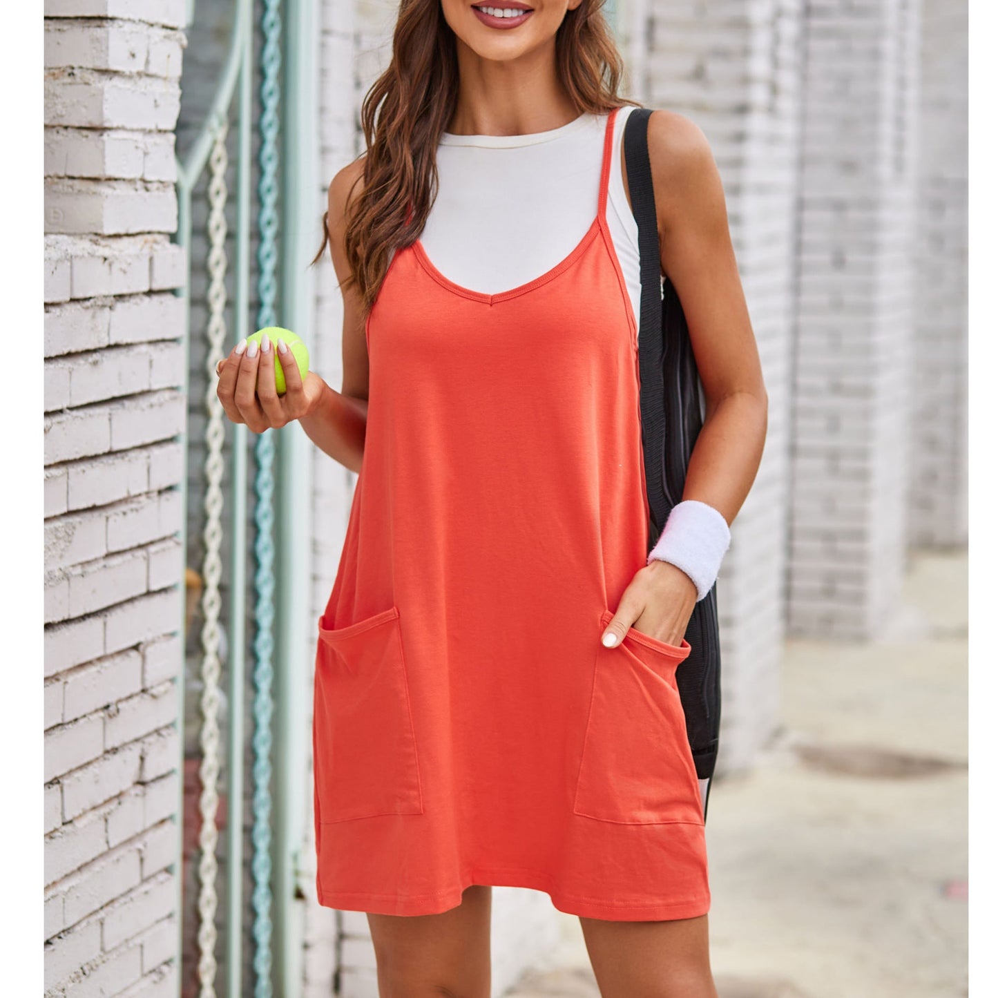 Scoop Neck Cami Dress and Shorts Set