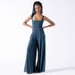 Elastic high waist jumpsuit