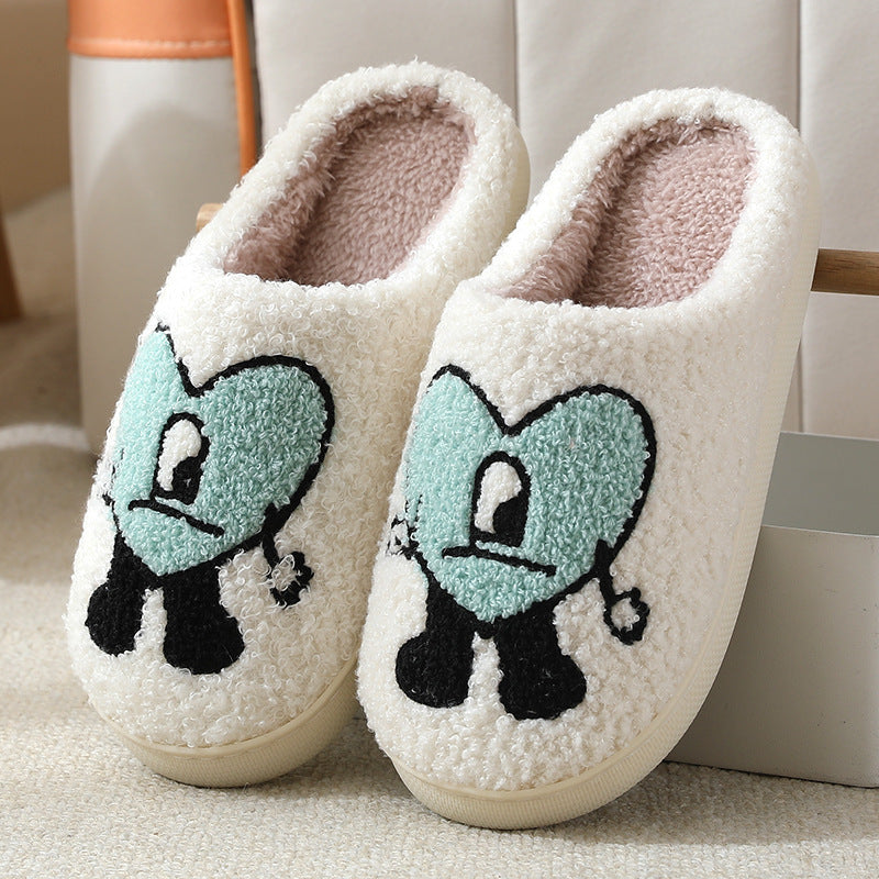 Loving Couple Cotton Slippers