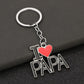 Mother's Day MOM PAPA Love Letter Keychain