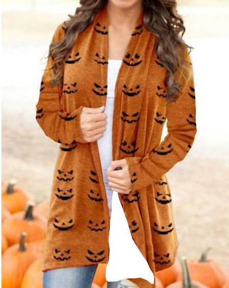 Halloween Print Cardigan