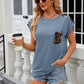 Leopard Print Pocket T-shirt