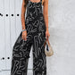 Abstract Wide Leg Jumpsuit