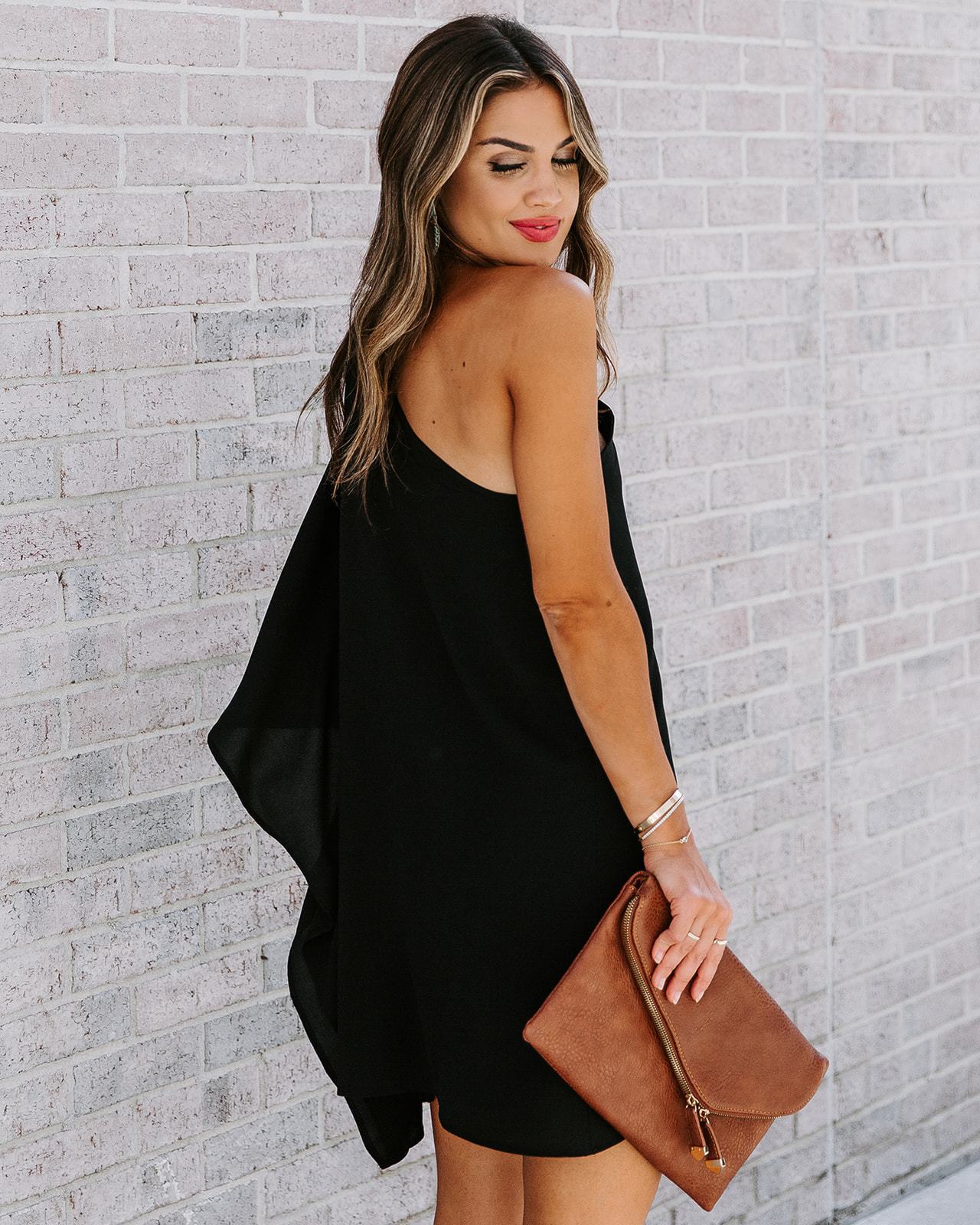 One Shoulder Loose Dress-10 Colors