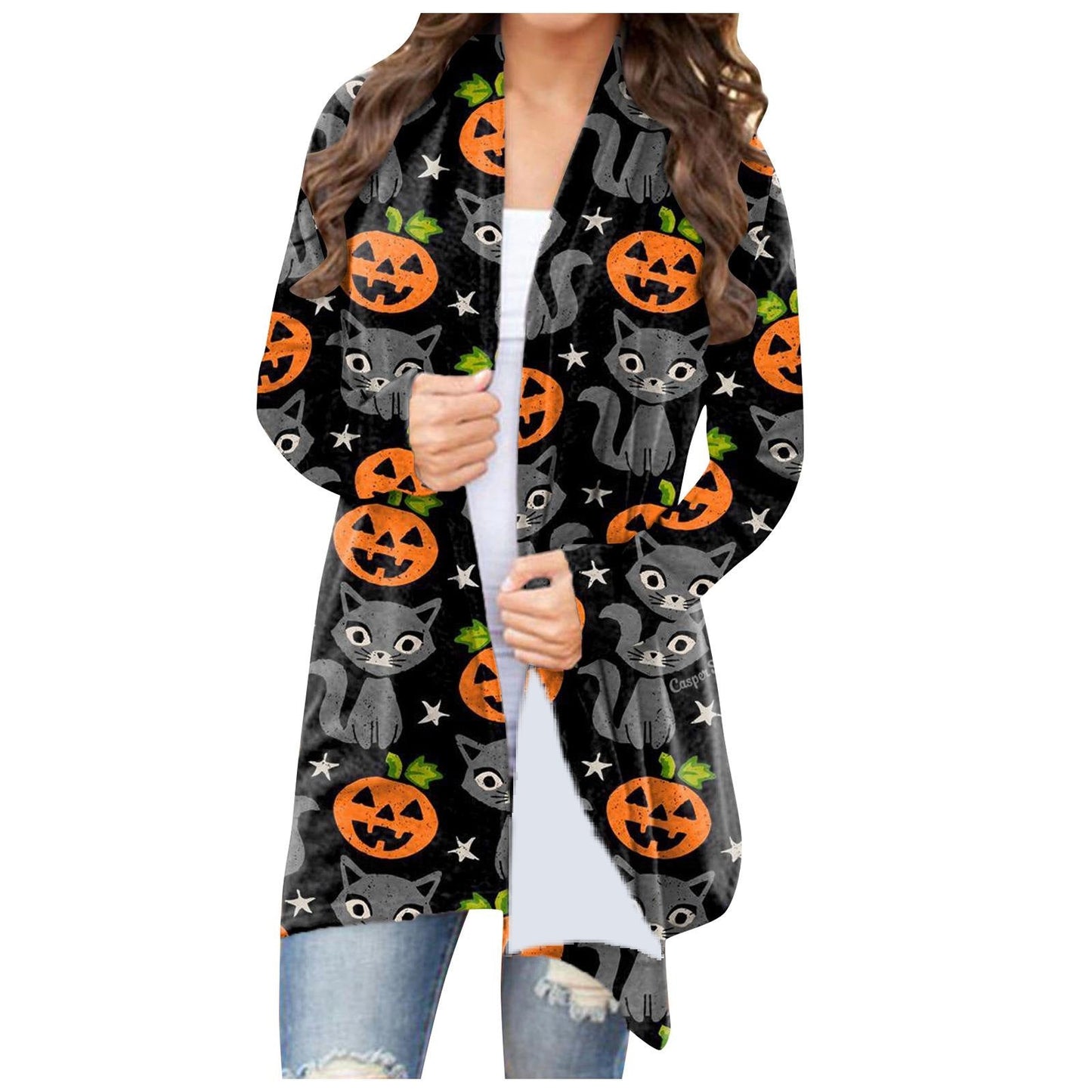 Halloween Print Cardigan