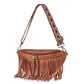 Vintage Tassel Pleated Chest Bag