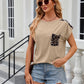 Leopard Print Pocket T-shirt