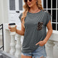 Leopard Print Pocket T-shirt