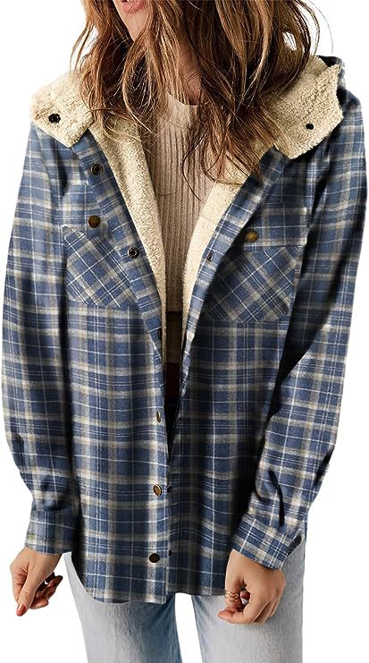 Thickened Flannel Plaid Hoodie Jacket