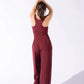 Elastic high waist jumpsuit