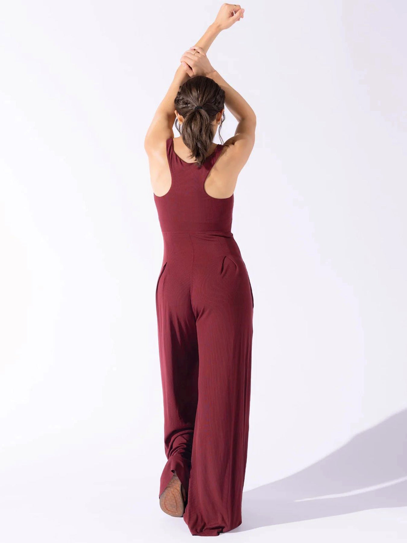 Elastic high waist jumpsuit