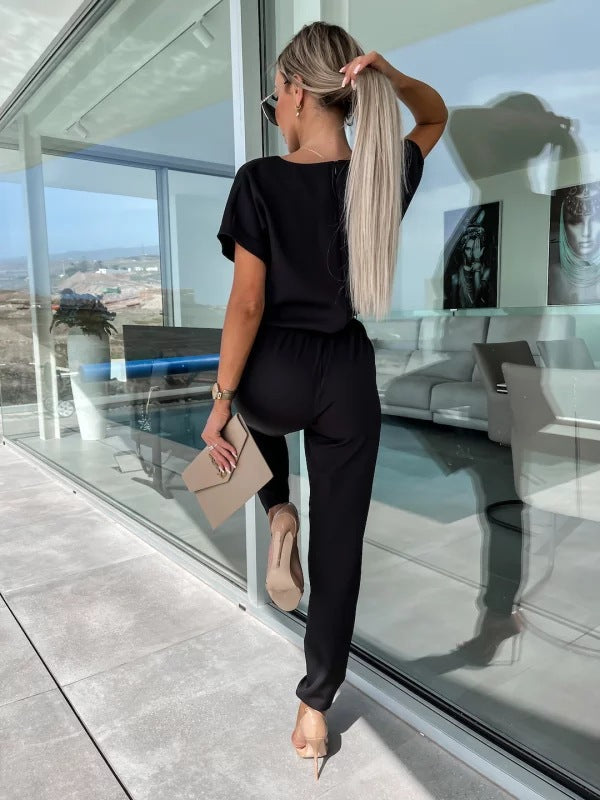 Elegant Solid Color Jumpsuit