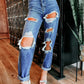 High Waist Ripped Jeans