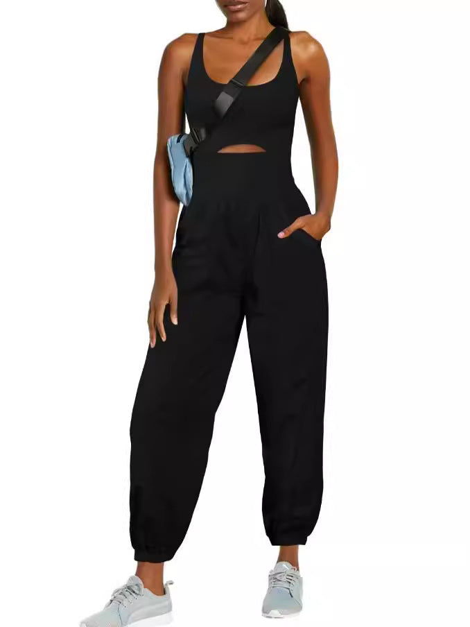 Camisole Tracksuit Jumpsuit with Pockets