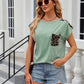 Leopard Print Pocket T-shirt