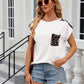 Leopard Print Pocket T-shirt