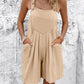 Solid Color Cotton and Linen Jumpsuit