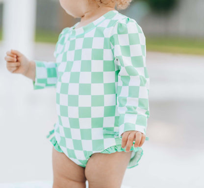 Kid's Plaid Swimsuit