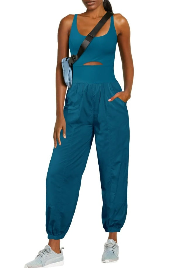 Camisole Tracksuit Jumpsuit with Pockets