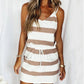 Suspender Stripe Pocket Dress