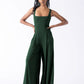 Elastic high waist jumpsuit