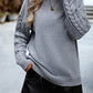 Crew Neck Textured Cozy Sweater