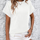 Exposed Seam Crew Neck Ribbed T-shirt-6 Colors