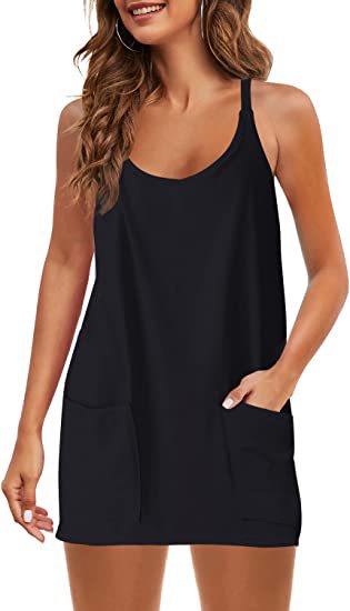 Scoop Neck Cami Dress and Shorts Set