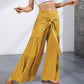 Boho Strappy Elastic Waist Wide Leg Pants