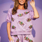 MARDI GRAS Sequin Short-sleeve + Shorts Suit