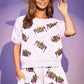 MARDI GRAS Sequin Short-sleeve + Shorts Suit