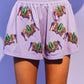 MARDI GRAS Sequin Short-sleeve + Shorts Suit