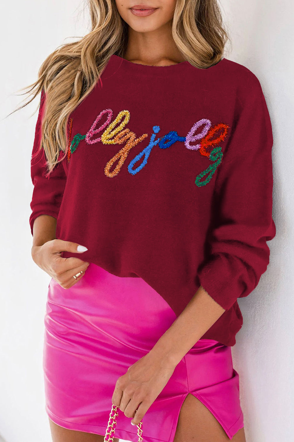 Holly Jolly Round Neck Casual Sweater