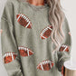 Rugby Graphic Corded Baggy Sweatshirt